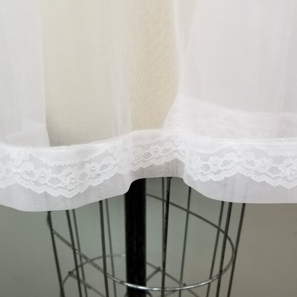 Vintage 1950's Pink Chiffon w/ Rosebuds Romantic Sheer Robe by Miss Elaine * NEW - Picture 8 of 11